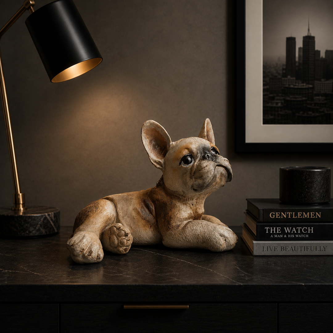 Perro Bulldog Frances Acostado