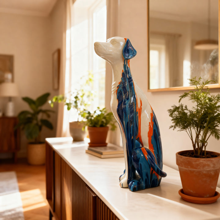 Perro Alto Sentado Multicolor