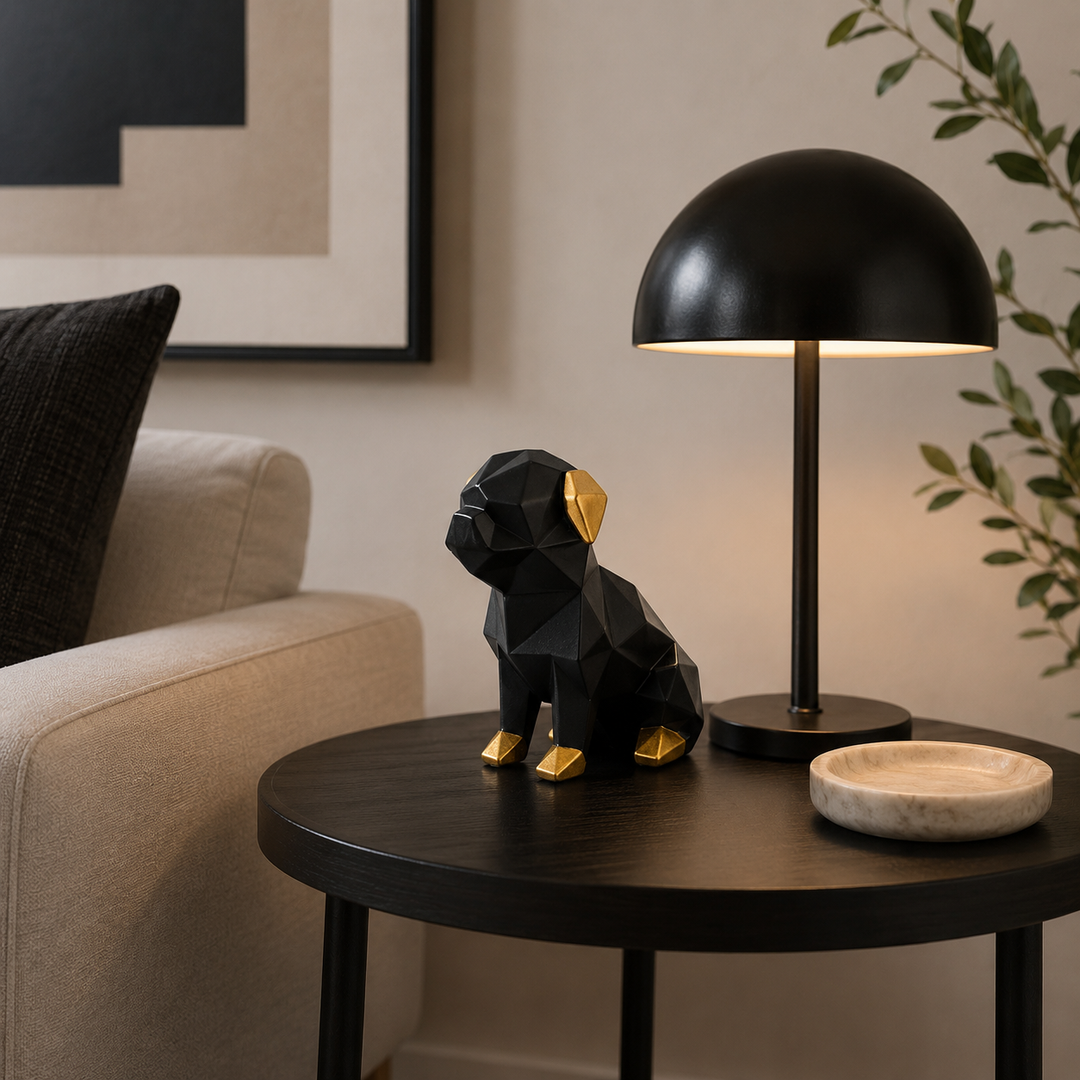 Perro Mini Geo Sentado Negro