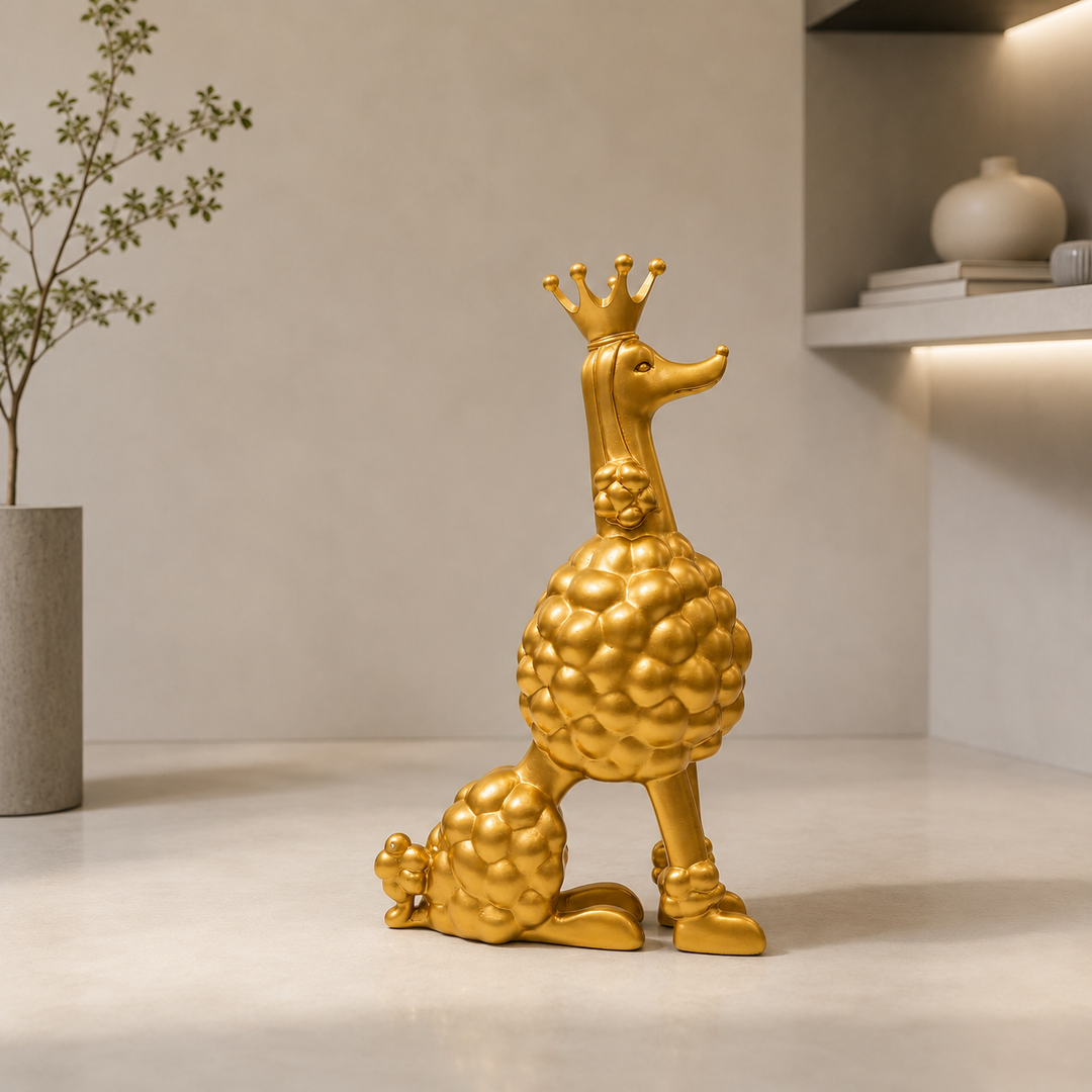 Perro Poodle Dorado