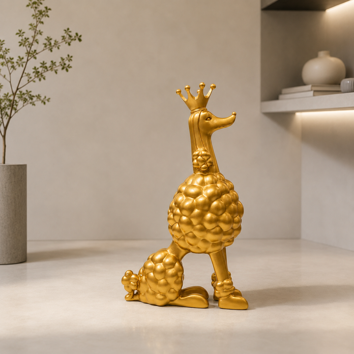 Perro Poodle Dorado