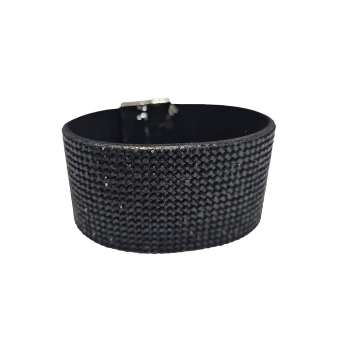 Pulsera brillos negro