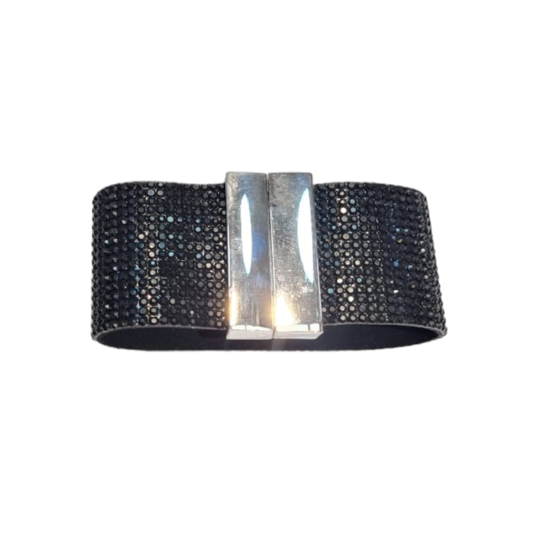 Pulsera brillos negro