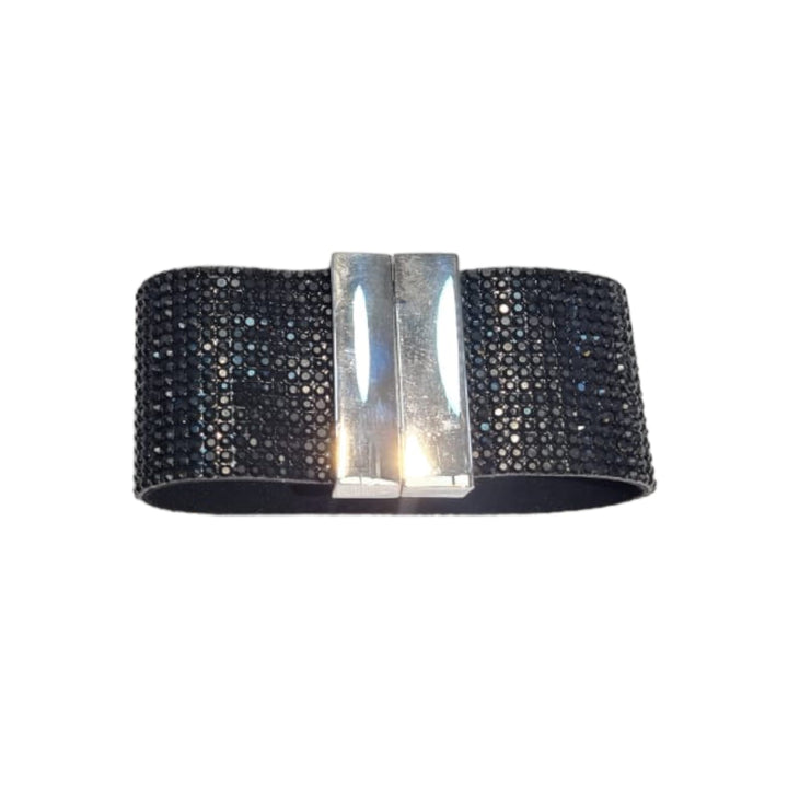 Pulsera brillos negro