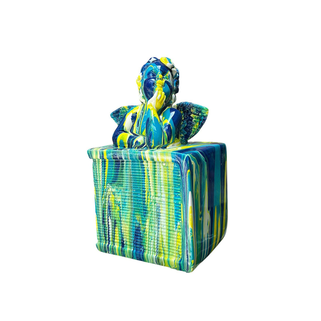 Sujeta libro ángel multicolor