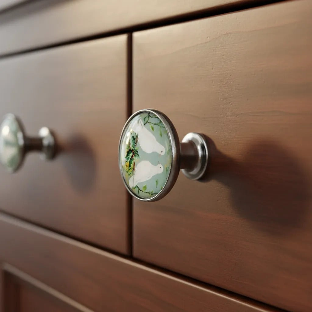 Tirador de puerta paloma blanca