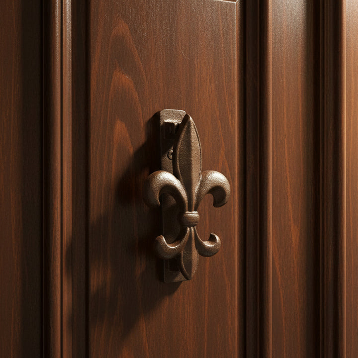 Toca Puerta Flor de Liz de hierro