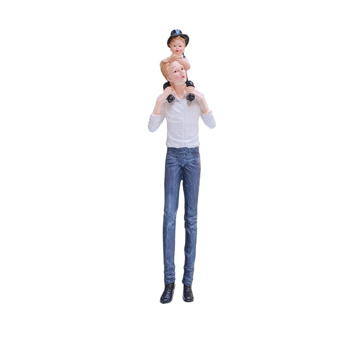 Familia Padre e hijo en hombros