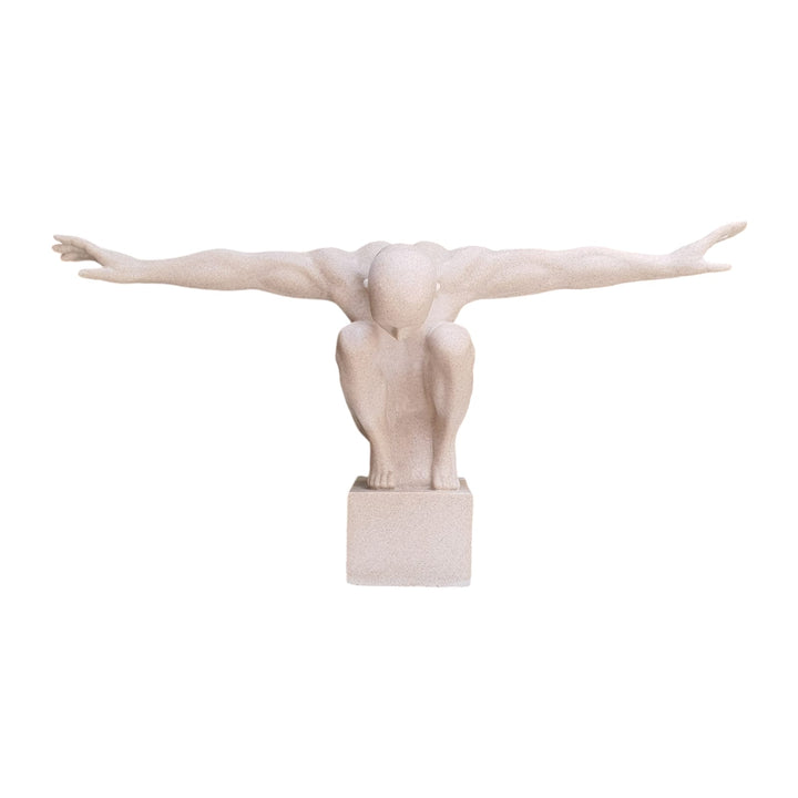 Escultura Nadador color Beige L