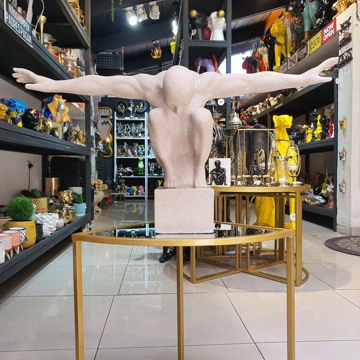 Escultura Nadador color Beige L