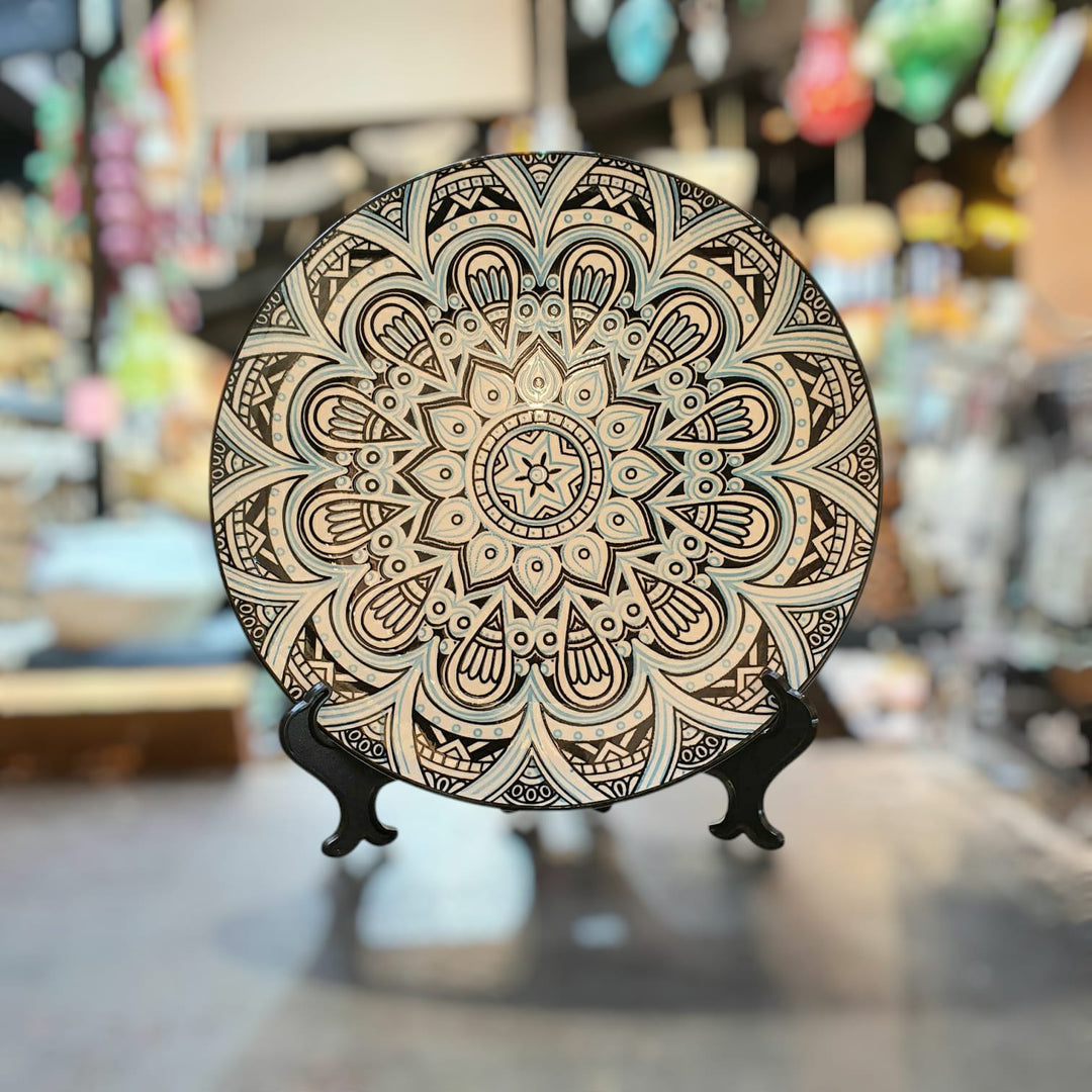 Plato Mandala color Celeste
