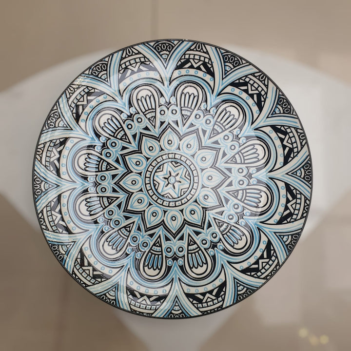 Plato Mandala color Celeste