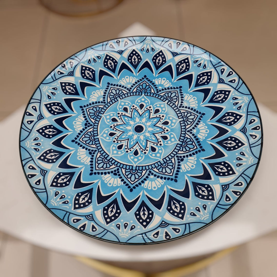 Plato Mandala color Azul