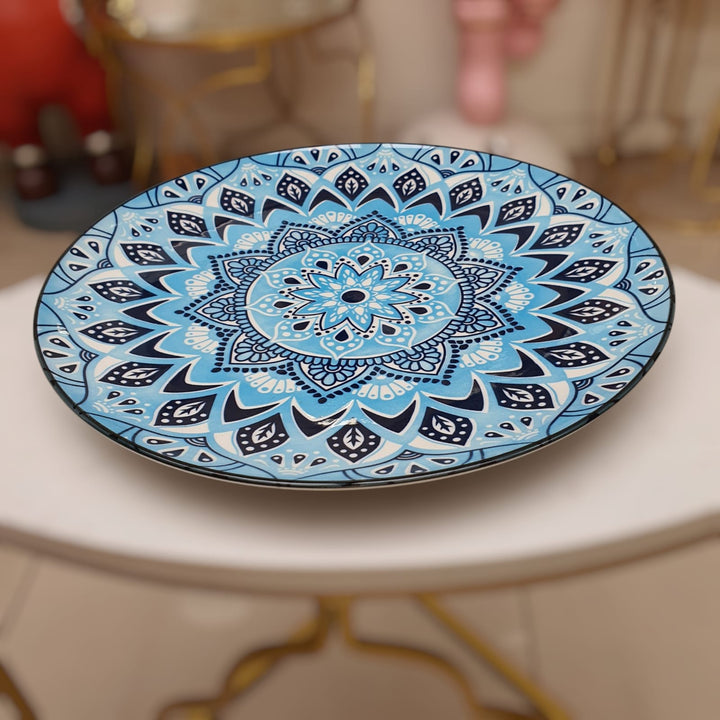 Plato Mandala color Azul