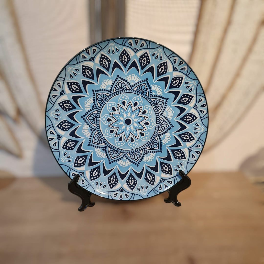Plato Mandala color Azul