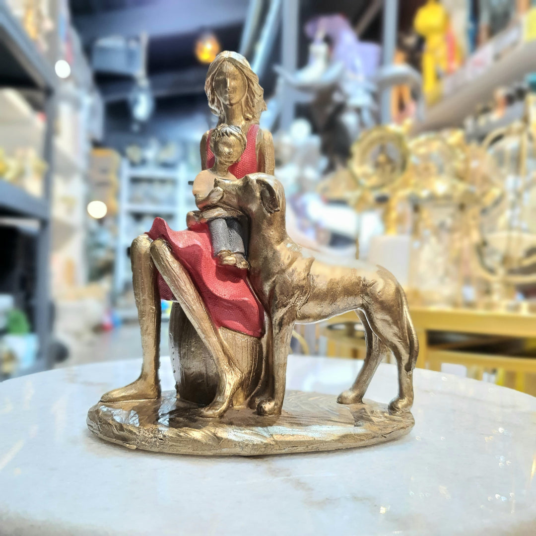 Mujer Hijo y Perro