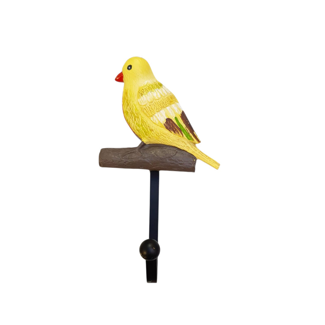 Percha pajarito color amarillo