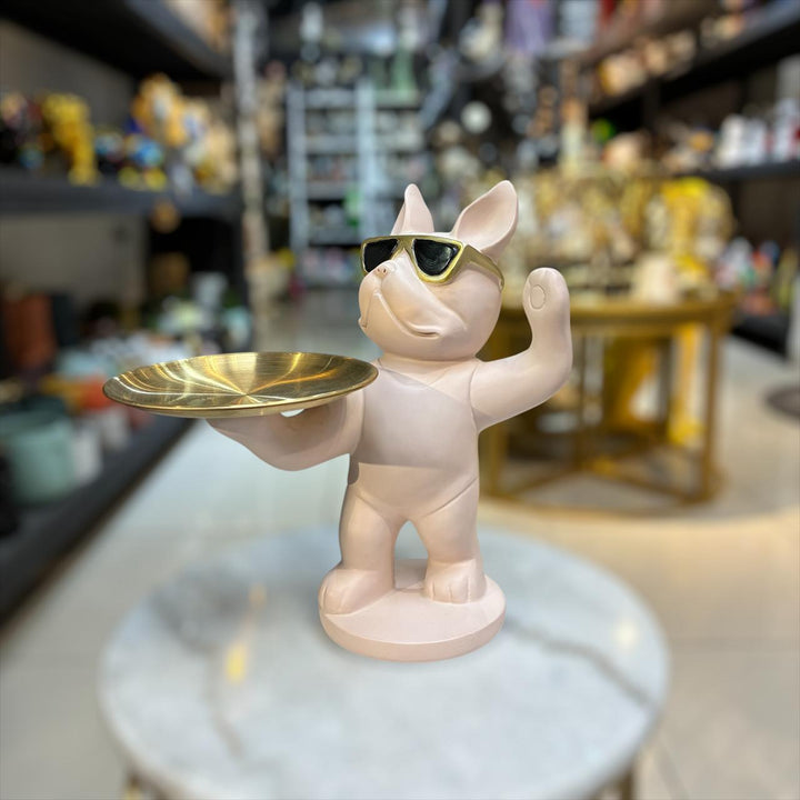 Perro Bulldog francés Lentes Bandeja