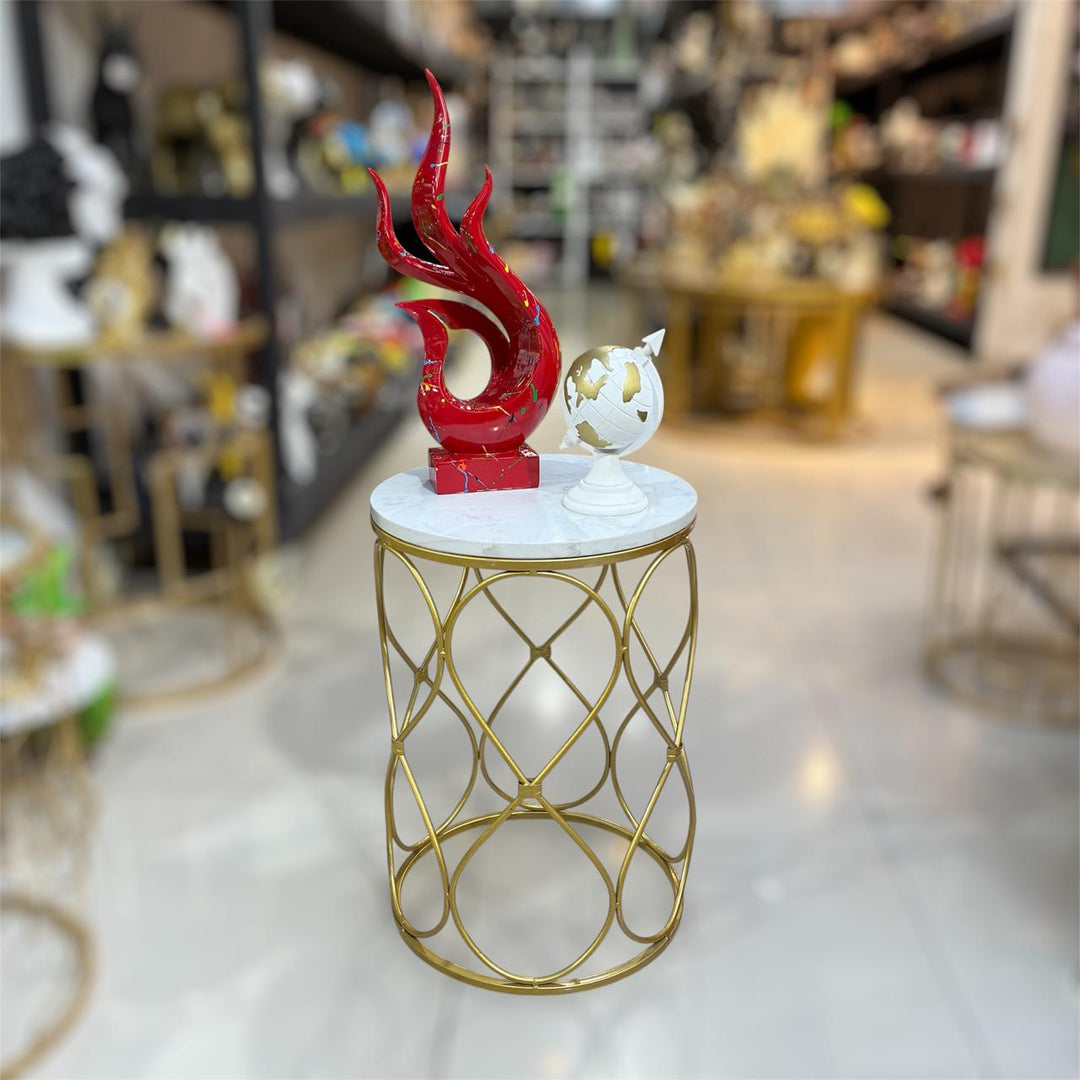 Mesa de Marmolina con diseño de infinito S  OUTLET