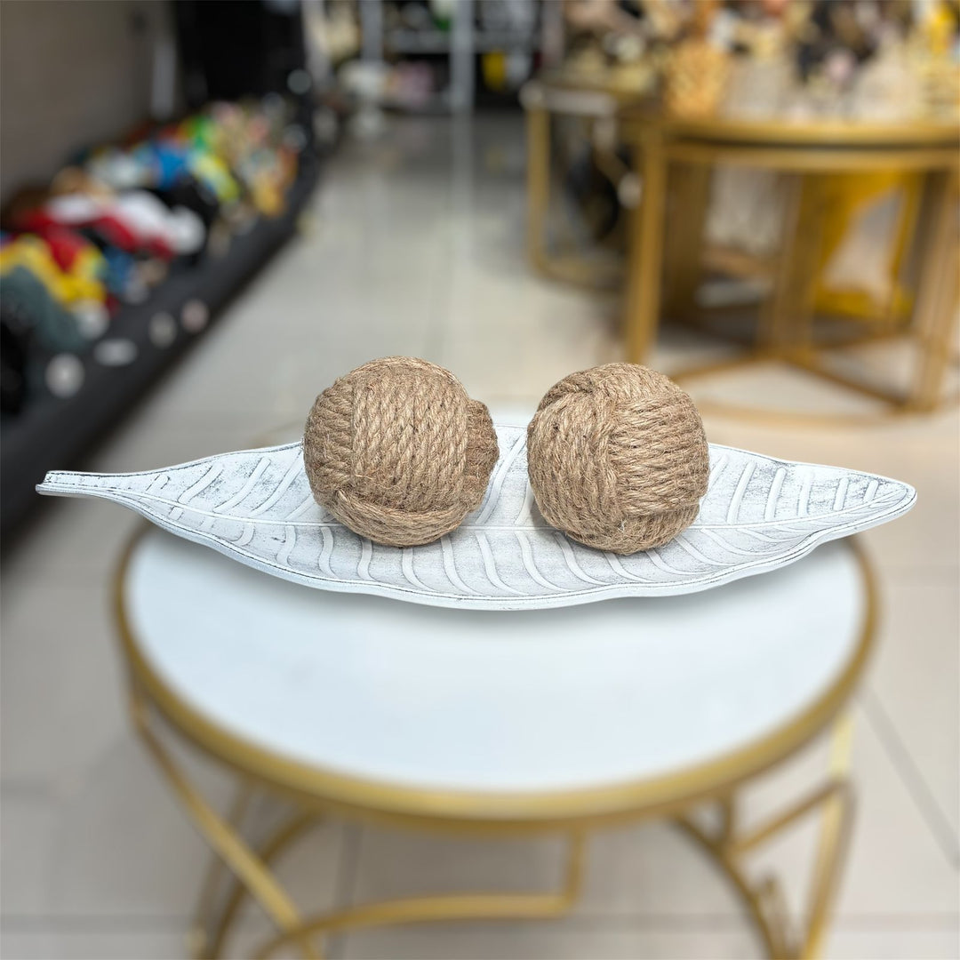 Esfera de yute decorativa