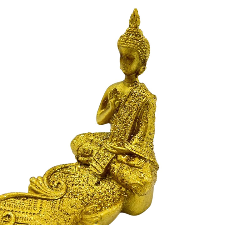 Porta incienso buda dorado