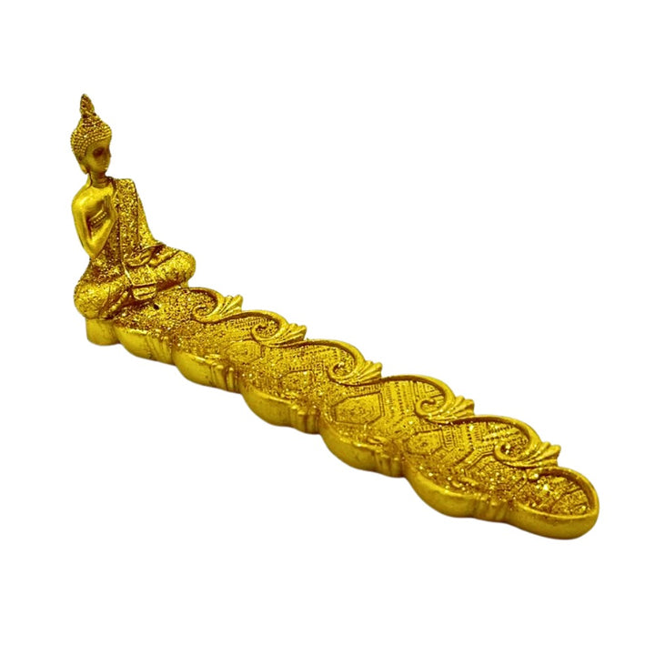 Porta incienso buda dorado
