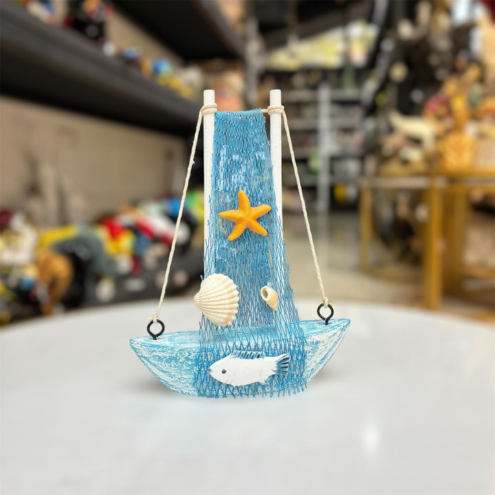 Mini barco azul