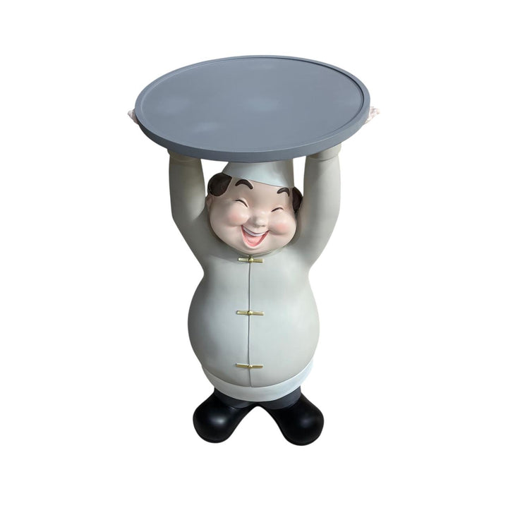 Cocinero con bandeja