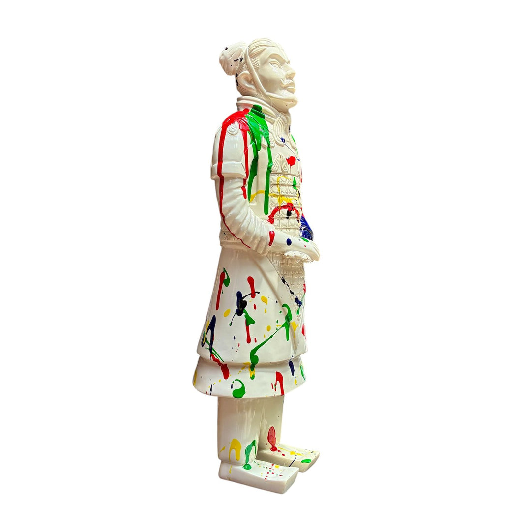 Terracota blanco multicolor de pie