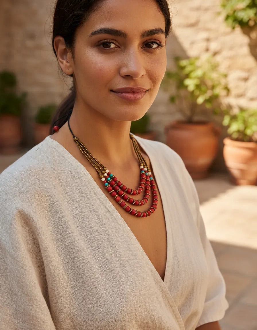 Collar Bali color coral