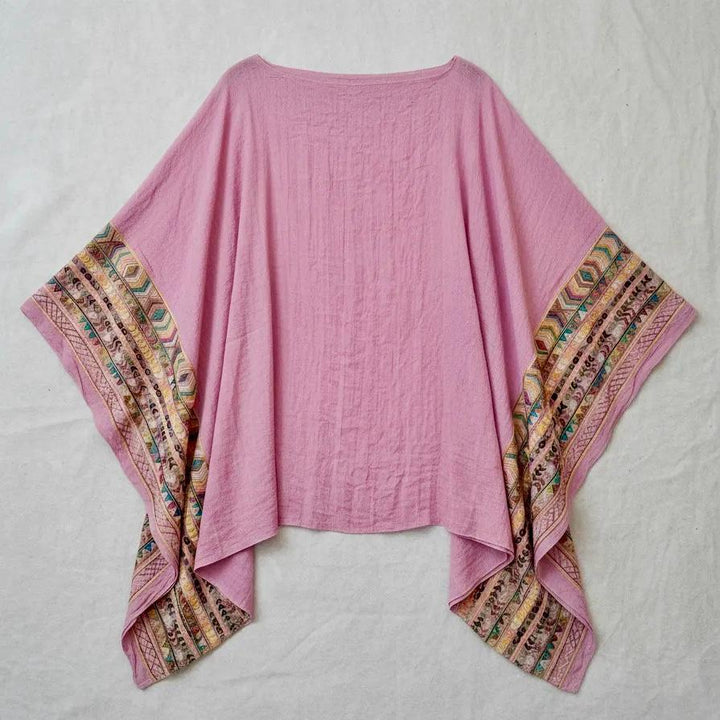 Salida de Baño Bordado color palo rosa