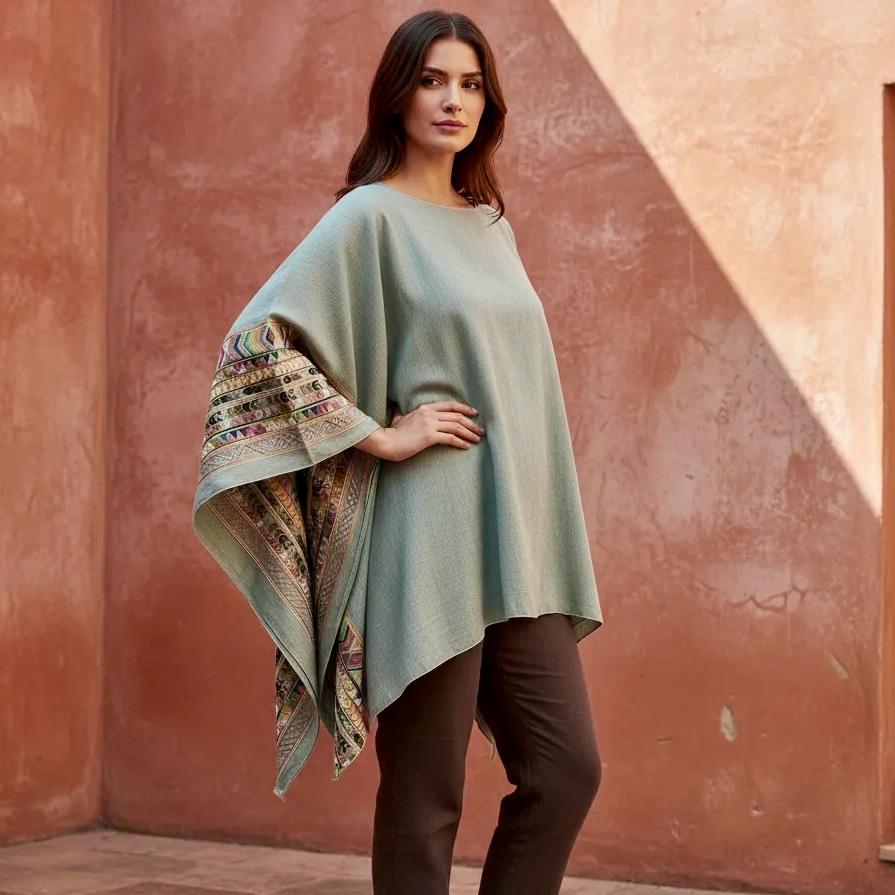 Salida de Baño Bordado color Verde Salvia