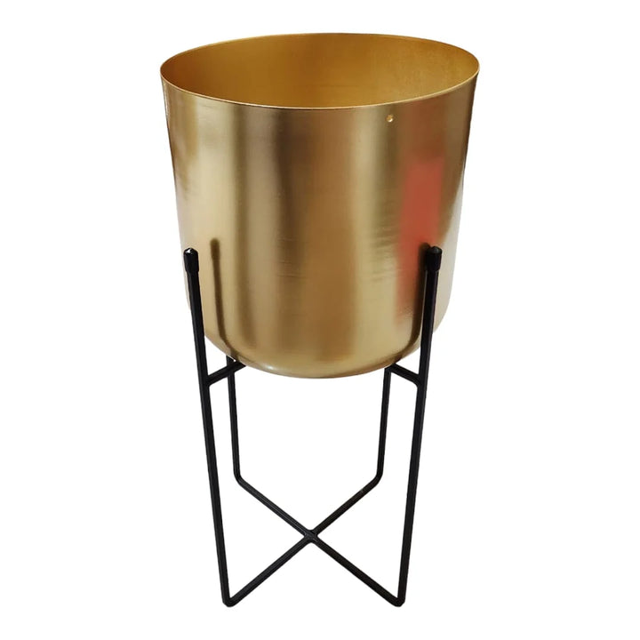 Porta Maceta Dorada M