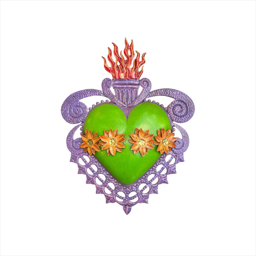Corazon Mexicano con flores
