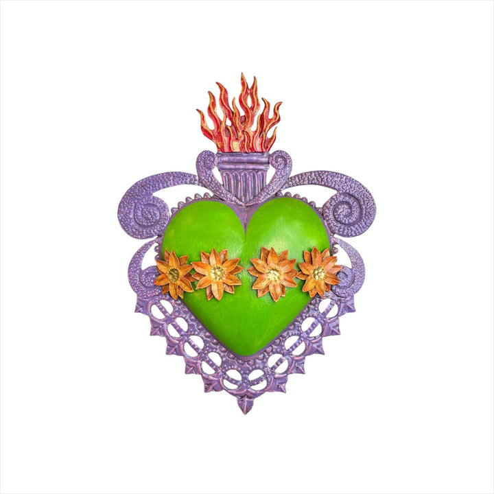 Corazon Mexicano con flores
