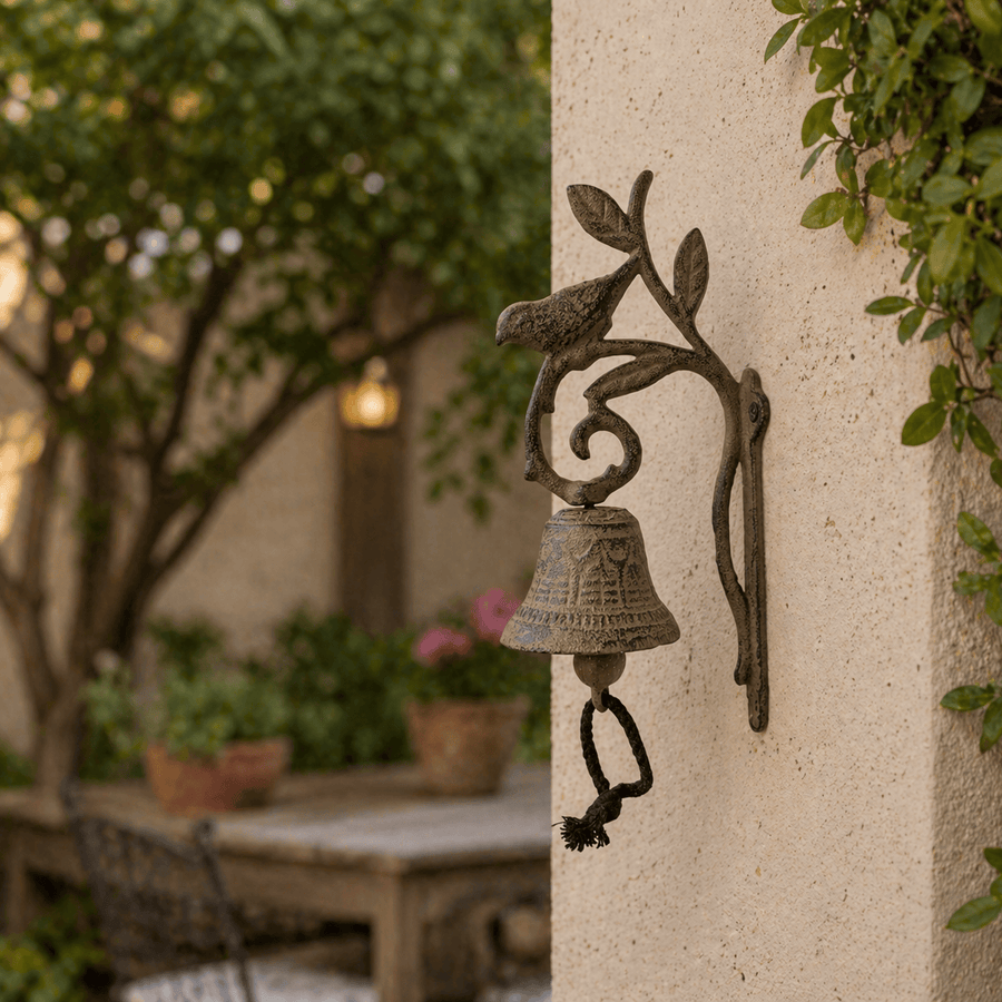Adorno Campana Pajarito Marron CASONA DECO Campanas