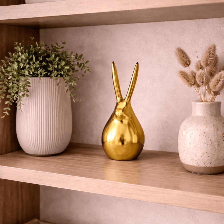 Adorno Conejo dorado grande CASONA DECO animales