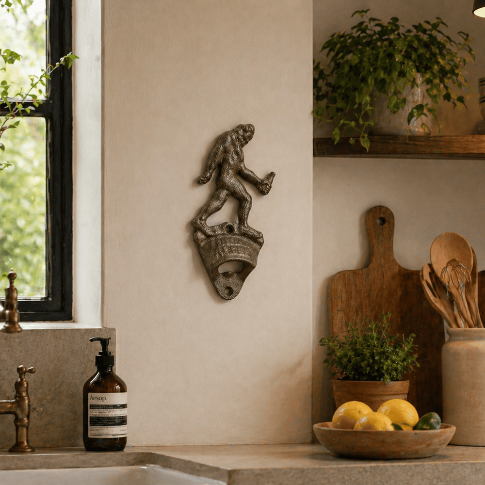 Adorno Destapador de Pared Bigfoot de hierro CASONA DECO decoracion