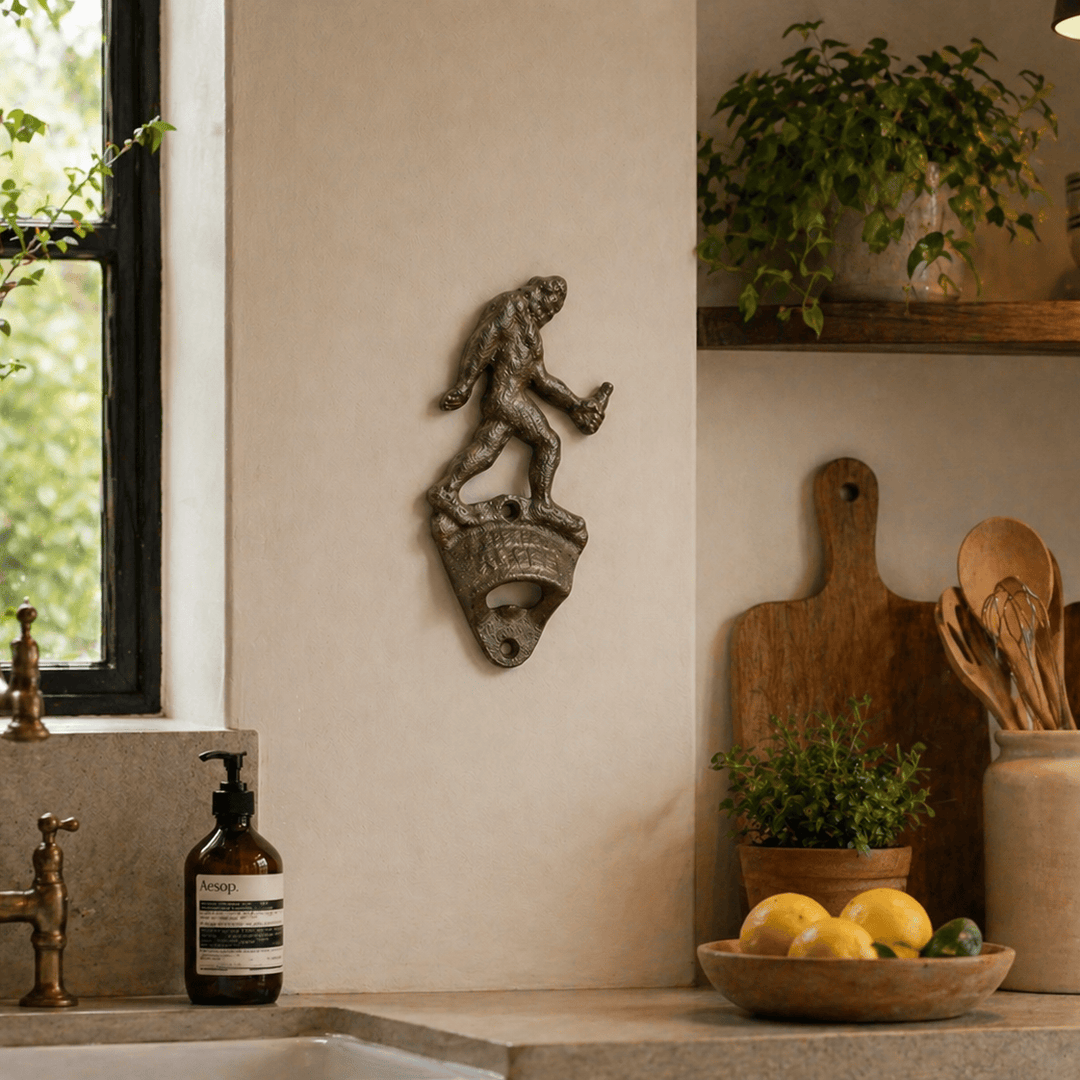 Adorno Destapador de Pared Bigfoot de hierro CASONA DECO decoracion