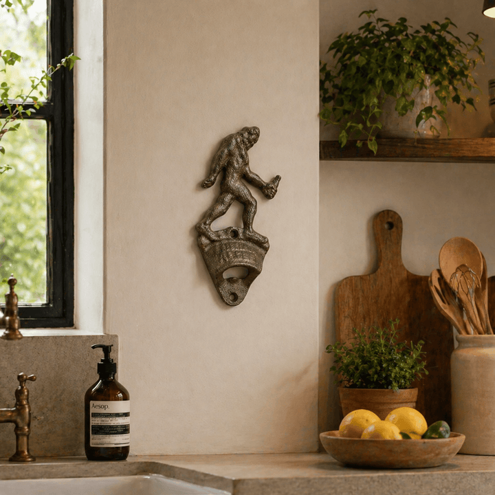 Adorno Destapador de Pared Bigfoot de hierro CASONA DECO decoracion