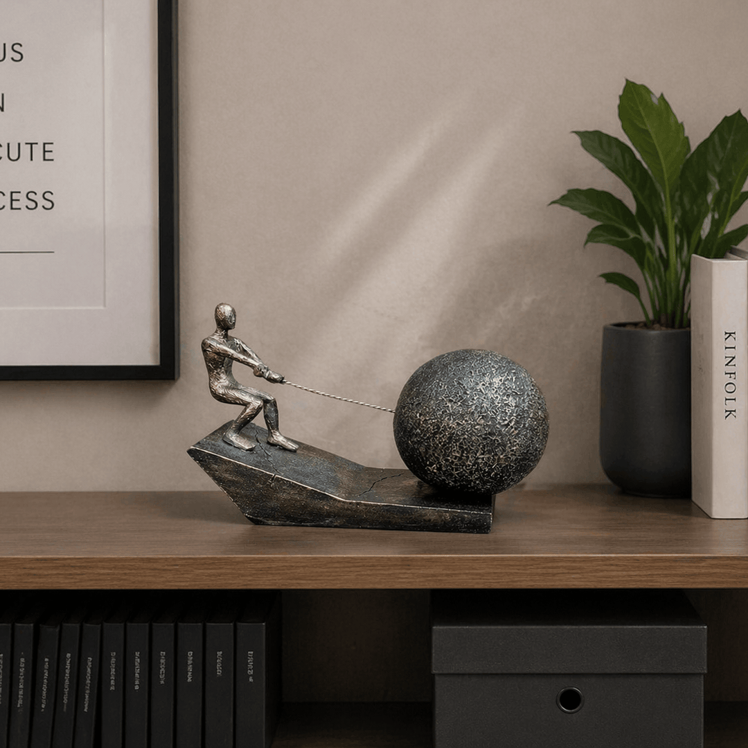 Adorno Figura Esfuerzo y Determinación con Esfera CASONA DECO decoracion