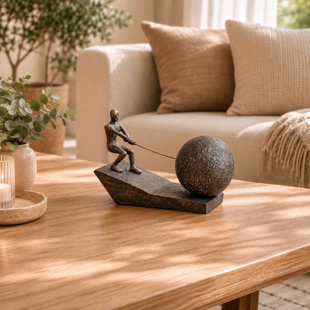 Adorno Figura Esfuerzo y Determinación con Esfera CASONA DECO decoracion