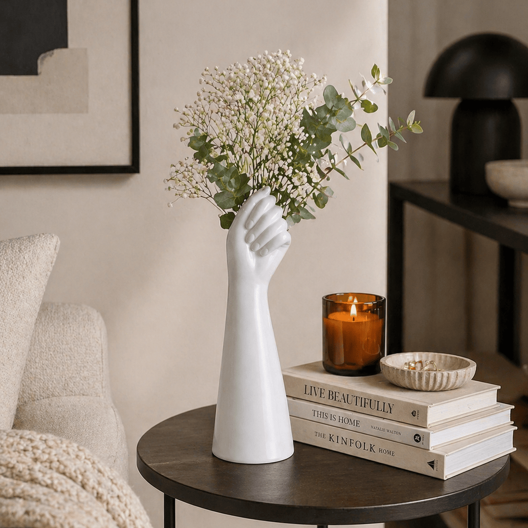 Adorno Florero forma de mano CASONA DECO decoracion