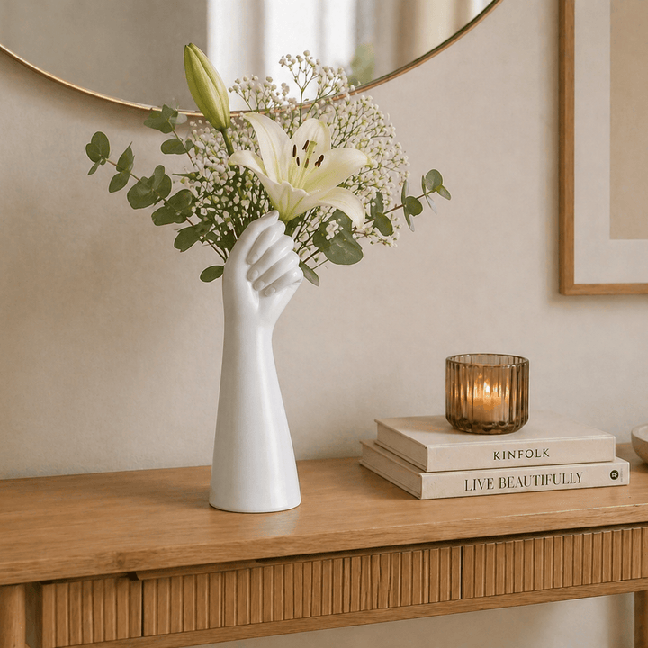 Adorno Florero forma de mano CASONA DECO decoracion