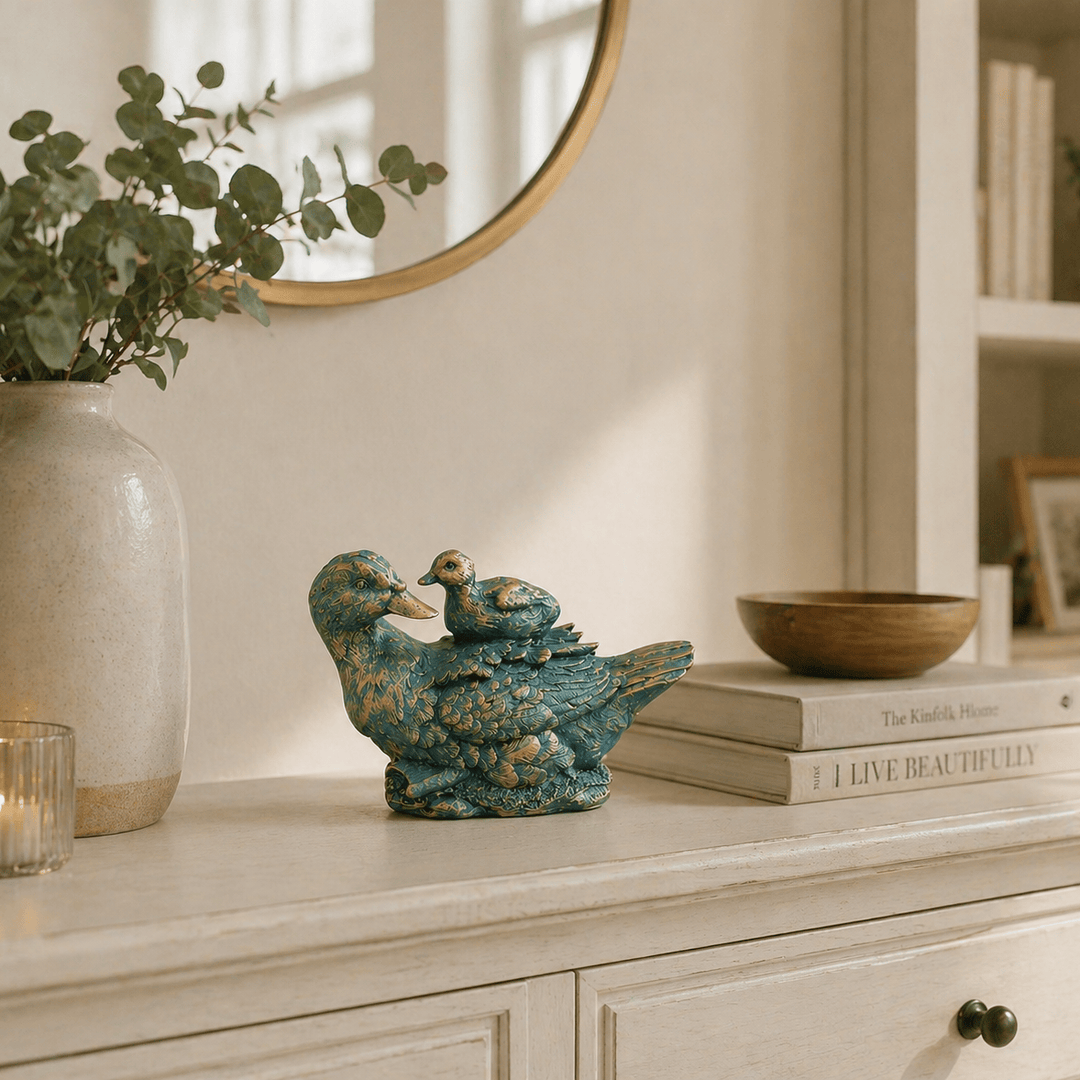 Adorno Mamá pata y su Bebé CASONA DECO animales