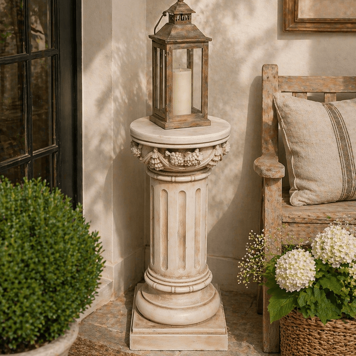 Adorno pedestal clásico estilo romano CASONA DECO decoracion