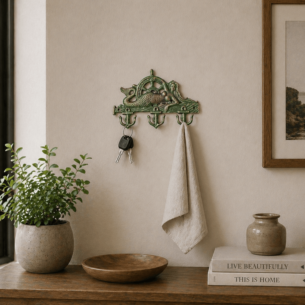 Adorno Percha Sirena de Hierro CASONA DECO decoracion