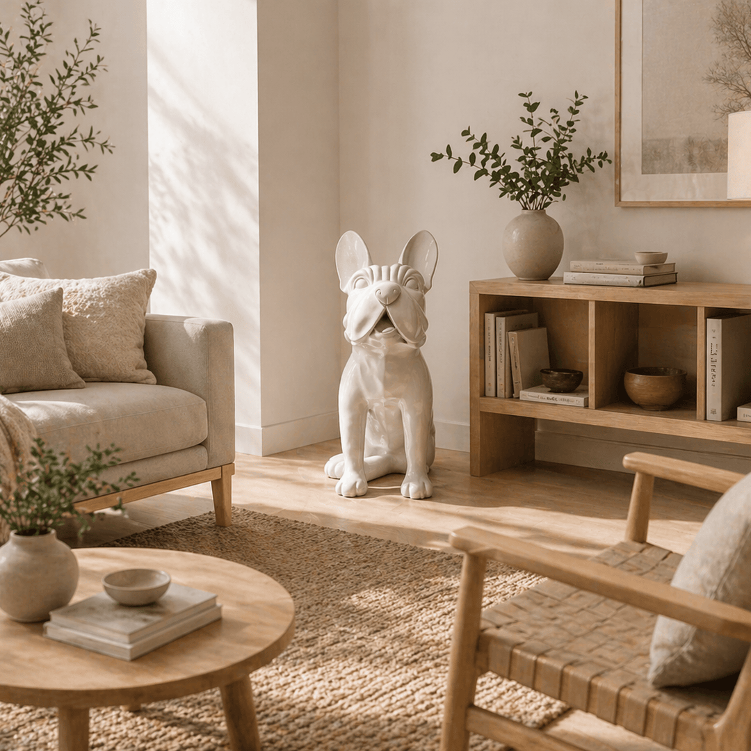 Adorno Perro Xl Blanco CASONA DECO animales