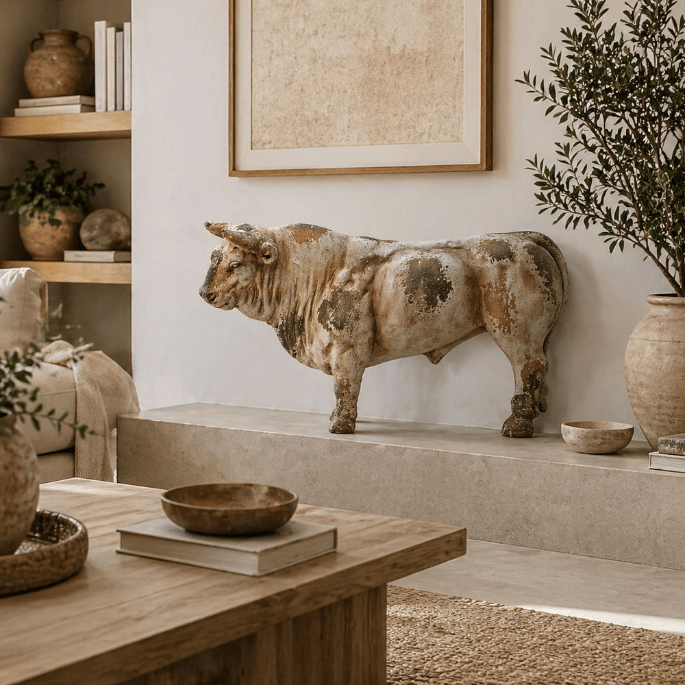 Adorno toro marron CASONA DECO animales