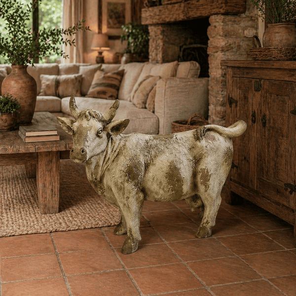 Adorno vaca beige